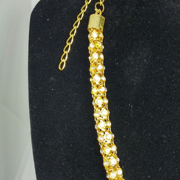 Goldtone Crystal Necklace - Picture 2 of 3